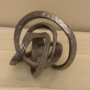 Modern Silver Abstract Sculpture